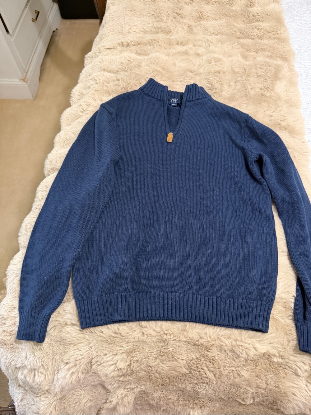 Boys  Navy Half-Zip Sweater - Classic Knit